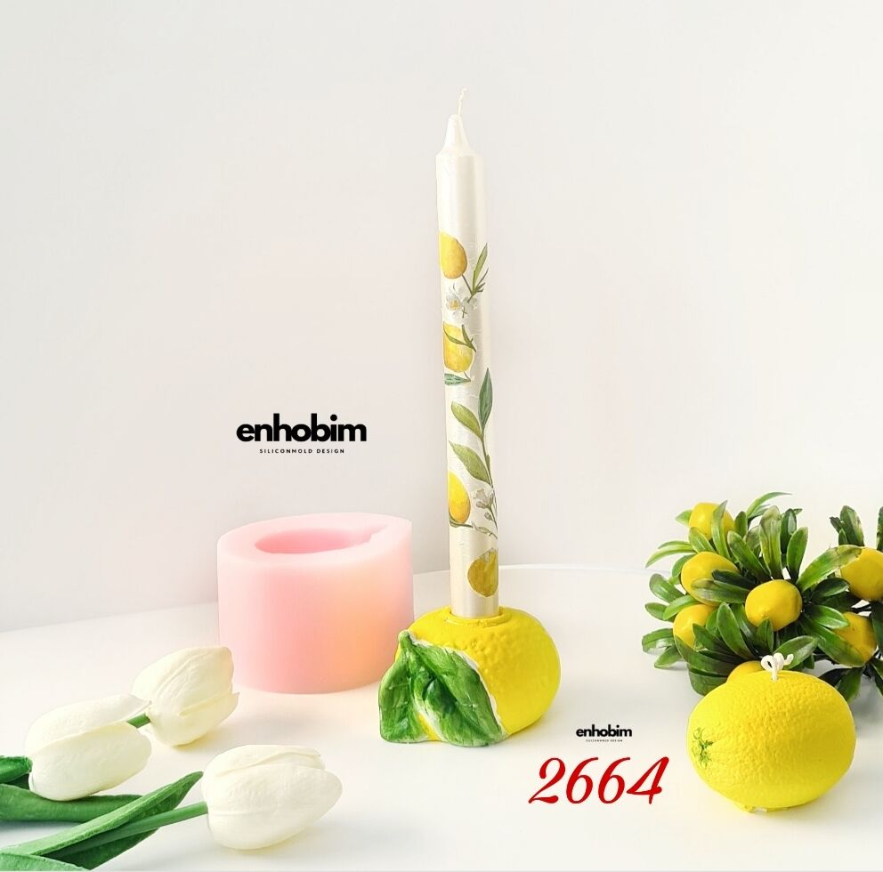 Limon şamdan mumluk silikonkalıp