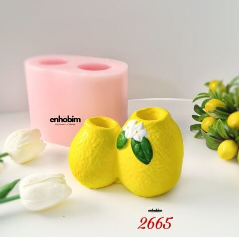 İkili limon vazo kürdanlık silikonkalıp