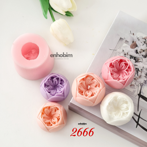 Şakayık Mum Silikon Kalıbı