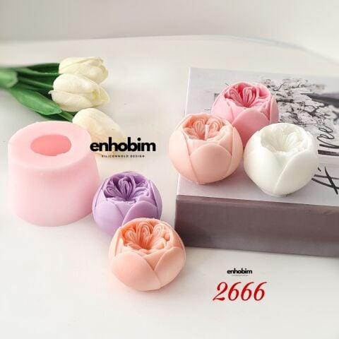 Şakayık Mum Silikon Kalıbı