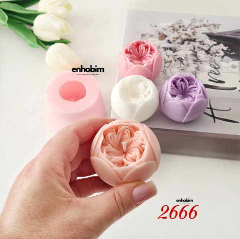 Şakayık Mum Silikon Kalıbı