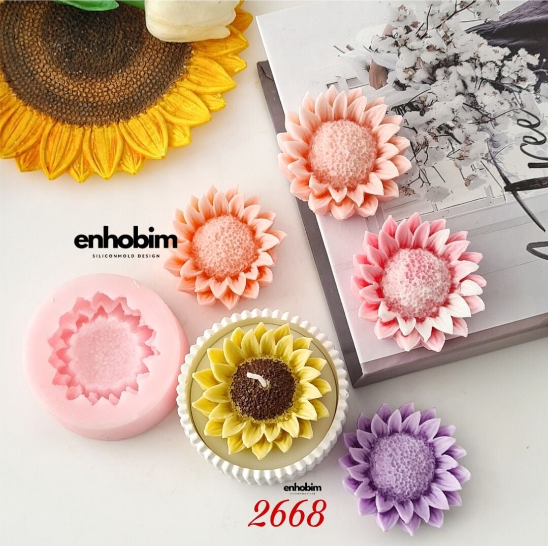 Ayçiçeği Mum Silikon Kalıbı
