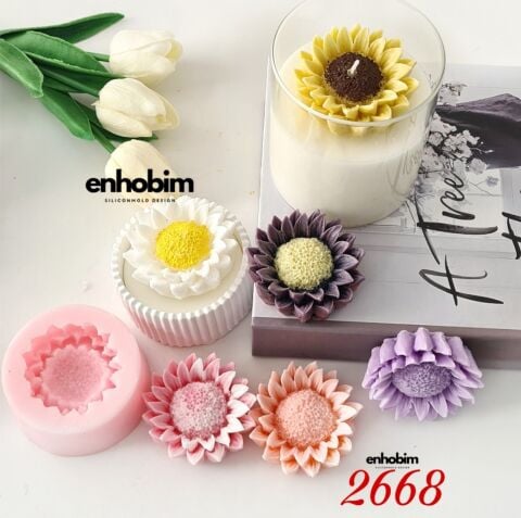 Ayçiçeği Mum Silikon Kalıbı