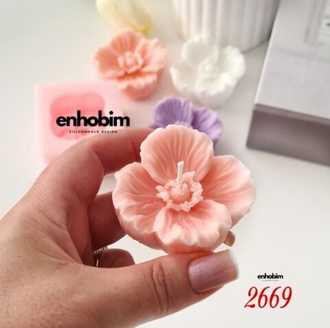 Çiçek Mum Silikon Kalıbı