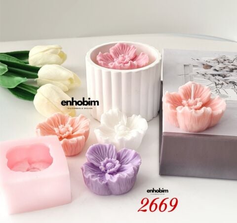 Çiçek Mum Silikon Kalıbı