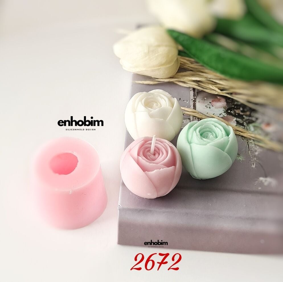 Gül Mum Silikon Kalıp