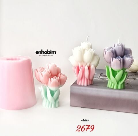 Büyük lale Mum silikon Kalıbı