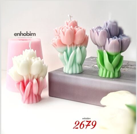 Büyük lale Mum silikon Kalıbı