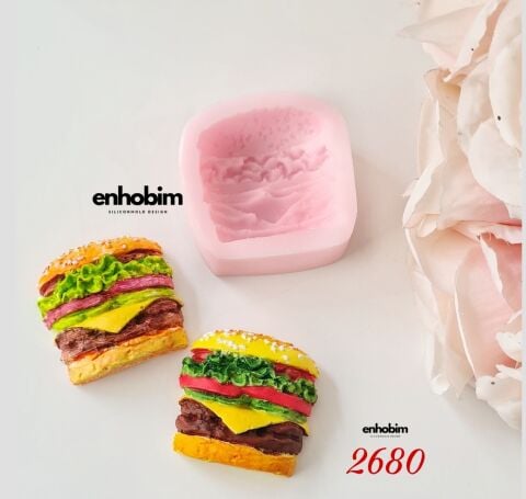 Hamburger magnet Silikon kalıp