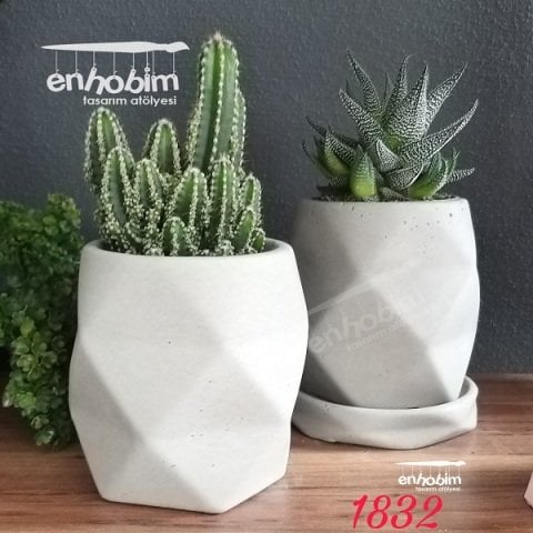 Büyük geometri saksı silikon kalıp