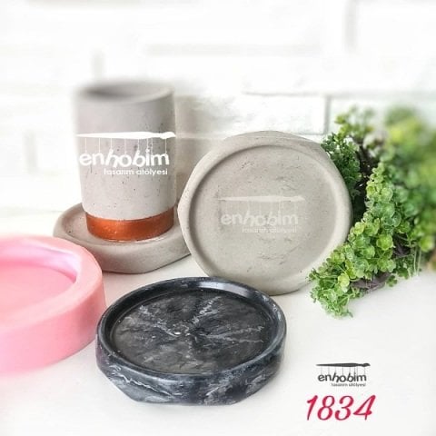 Yuvarlak saksı taban silikon kalıp