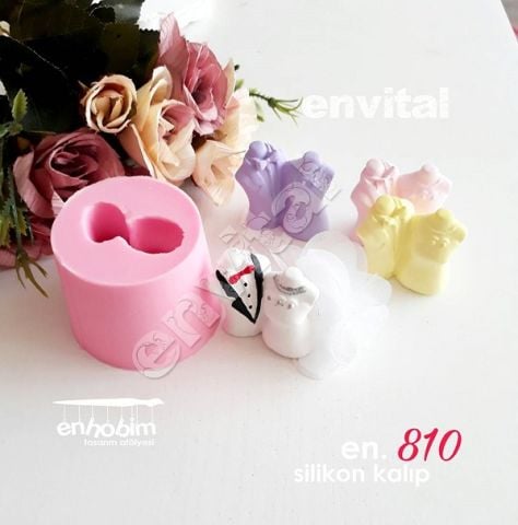Gelin damat küçük silikon kalıp