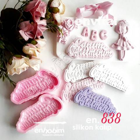 Canım öğretmenim yazı silikon kalıp