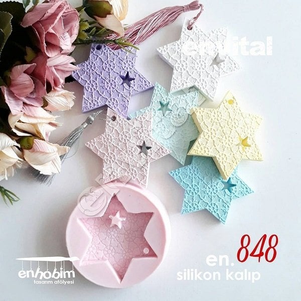 Delikli yıldız silikon kalıp