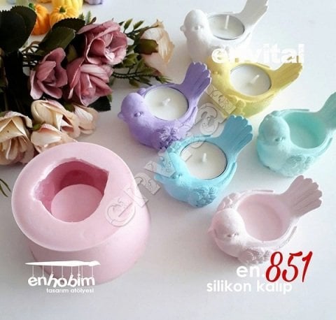 Kuş mumluk silikon kalıp