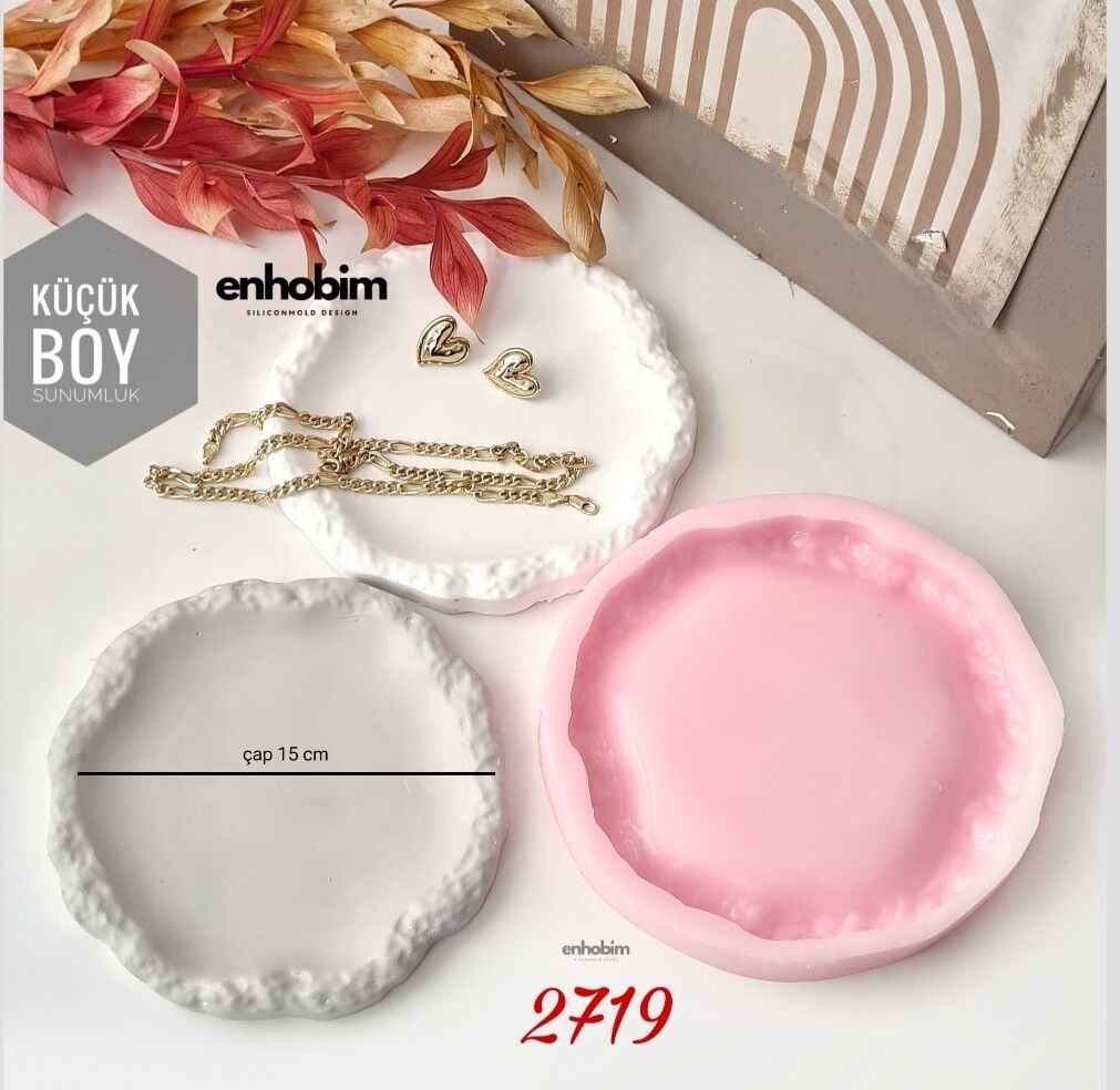 Küçük boy Düzensiz şekilli Taş desen sunumluk Silikon kalıp