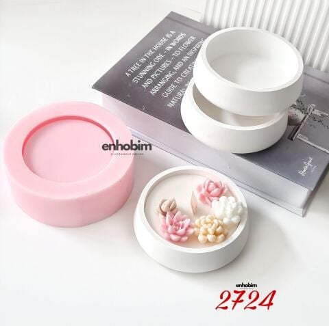 Küçük Boy yuvarlak Çanak saksı silikon Kalıp