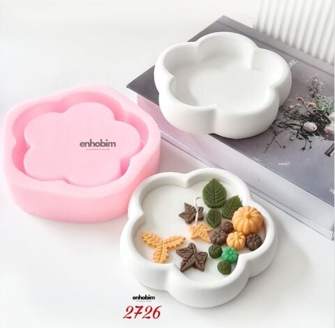 Papatya Desen Mum kabı Silikon Kalıp