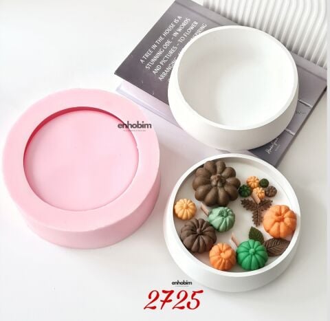 Büyük Boy Yuvarlak Mum kabı Silikon Kalıp