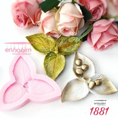 3'lü Yaprak Sunumluk Silikon Kalıp