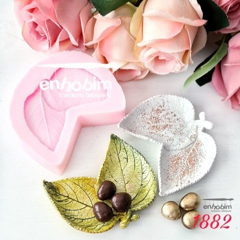 2'li Yaprak Sunumluk Siliko Kalıp