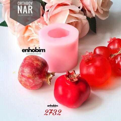 Orta Boy Nar 3 boyut Silikon Kalıp