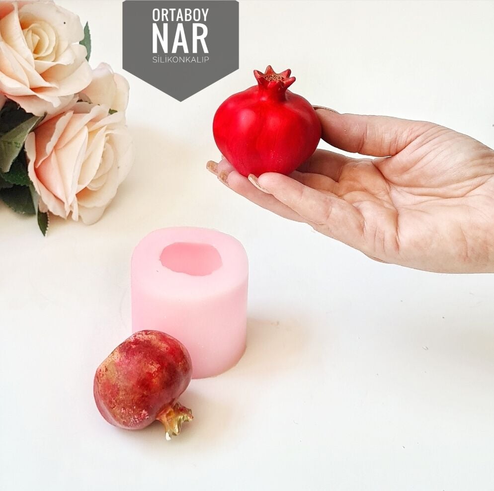 Orta Boy Nar 3 boyut Silikon Kalıp