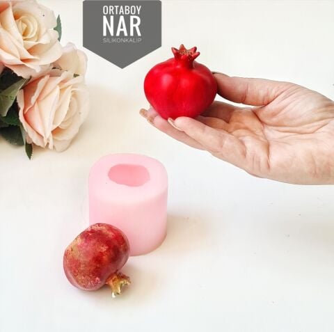 Orta Boy Nar 3 boyut Silikon Kalıp