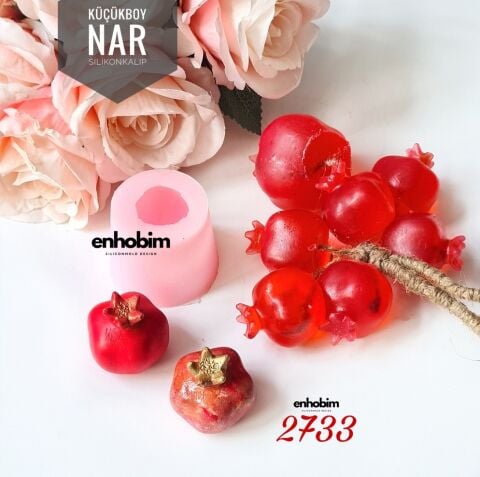 Küçük Boy Nar 3 boyut Silikon Kalıp