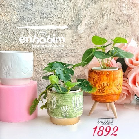 Figürlü Saksı Silikon Kalıp