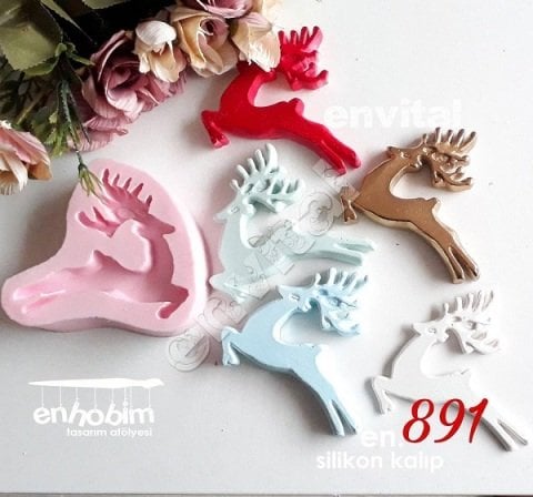 Yılbaşı geyik silikon kalıp