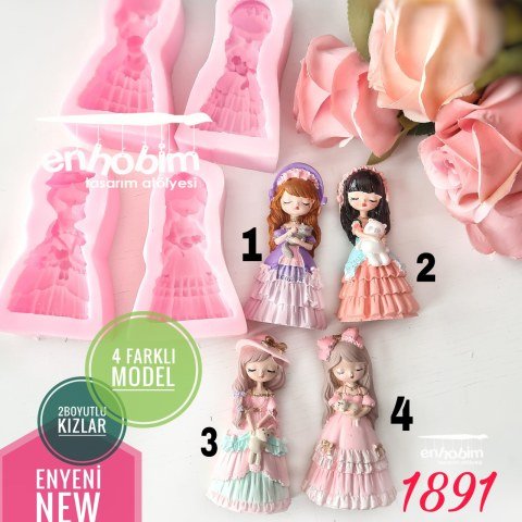 2boyutlu prenses kızlar 1 no Silikon kalıp