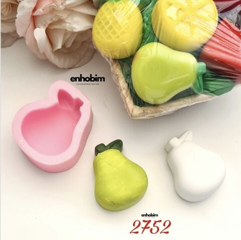 Armut  tekli meyve Silikon Kalıp