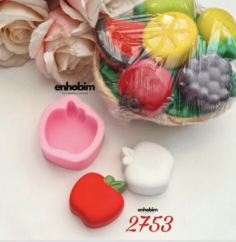 Elma tekli meyve Sİlikon Kalıp