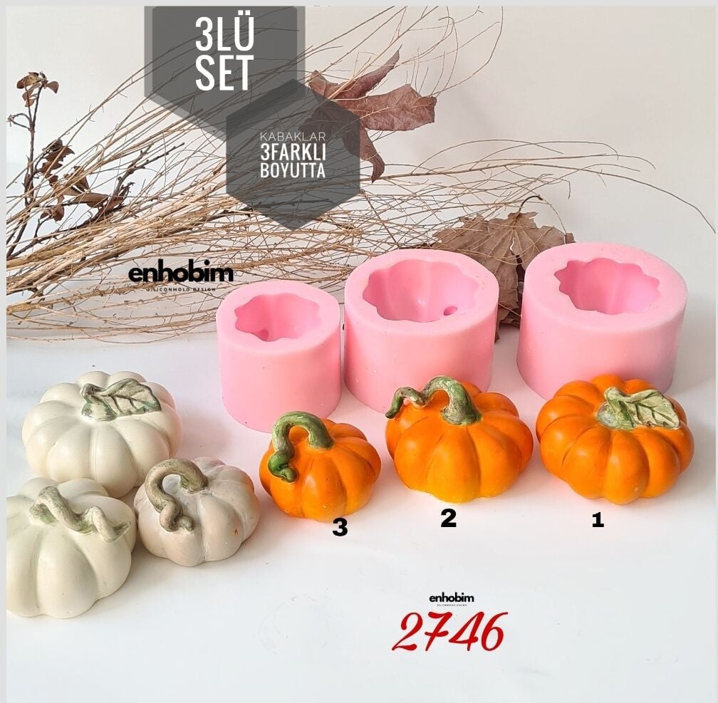 3Lü SET KABAKLAR Silikonkalıp
