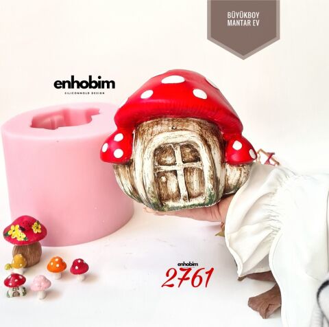 Büyük Boy Mantar Ev Silikon kalıp