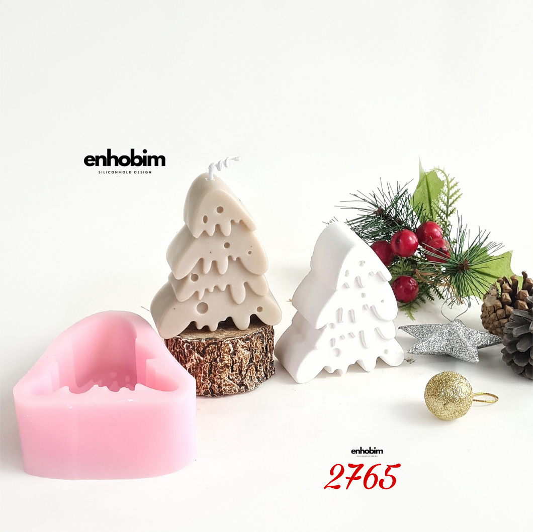 Çam Ağacı Mum Silikon Kalıp