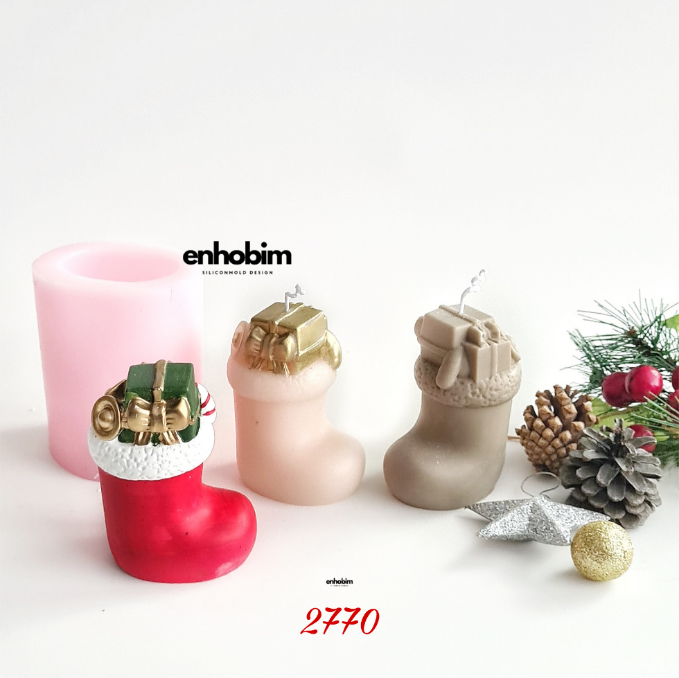 Yılbaşı Hediye Çorap Çizme Mum Silikon Kalıp