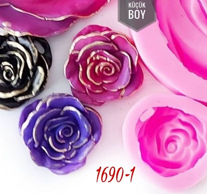 1690 Küçük boy gül Silikon Kalıp