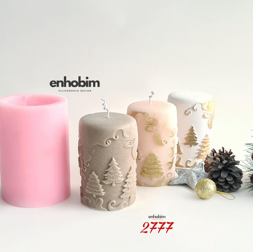 Çam Ağacı Desen Silindir Silikon Kalıp