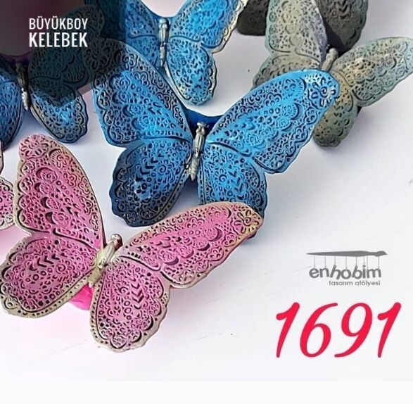 1691 Büyük Boy kelebek silikon kalıp