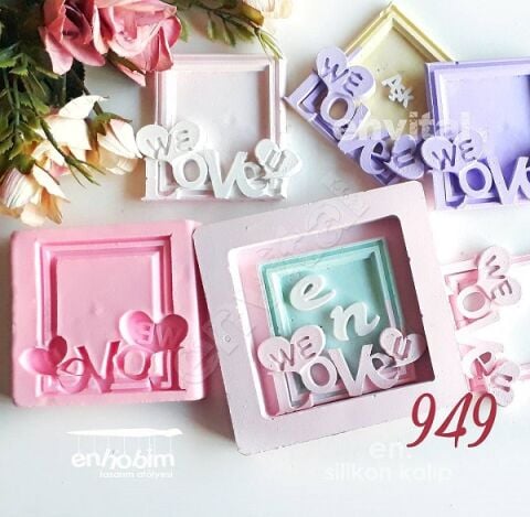 Love çerçeve silikon kalıp