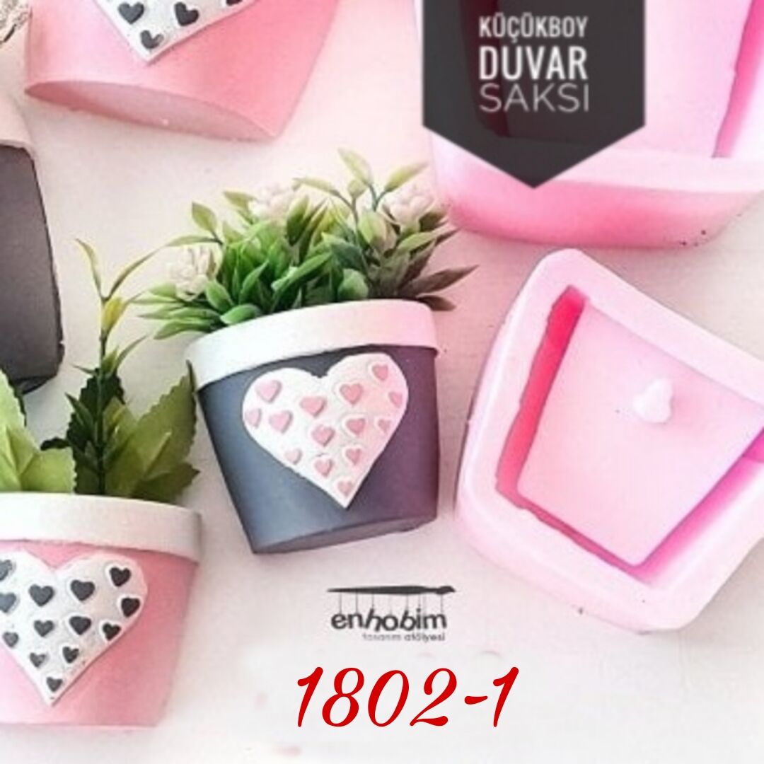 Kalpli Küçük Duvar saksı Silikon Kalıp
