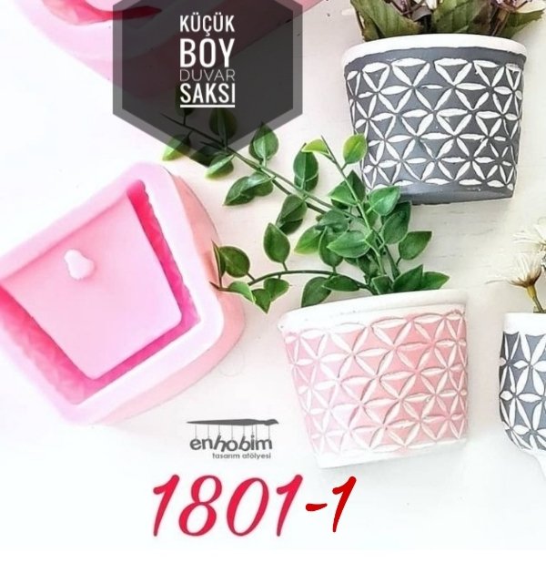 Küçük Boy Duvar Saksı Silikon Kalıp