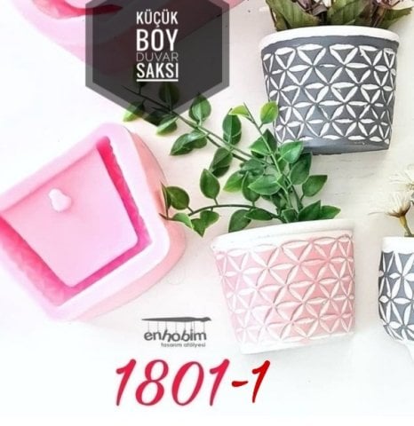 Küçük Boy Duvar Saksı Silikon Kalıp