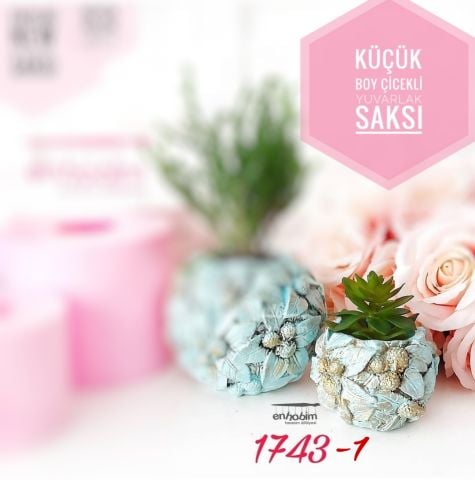 Küçük boy yuvarlak saksı Silikon kalıp