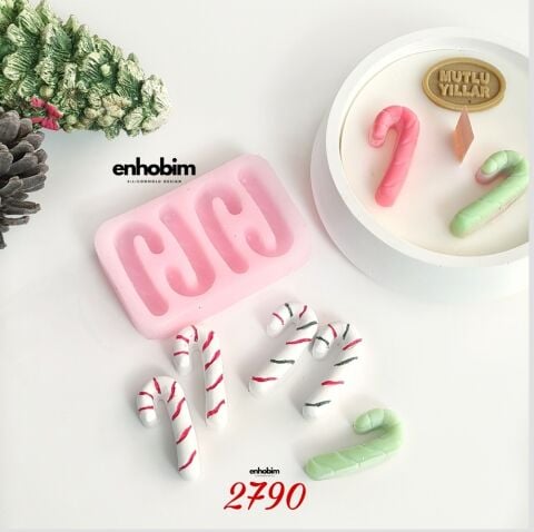 Mini Baston Şeker 4lü Set silikon Kalıp