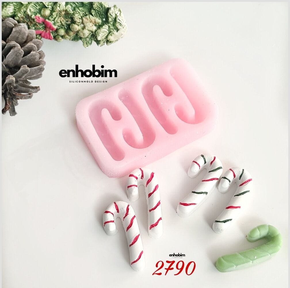 Mini Baston Şeker 4lü Set silikon Kalıp