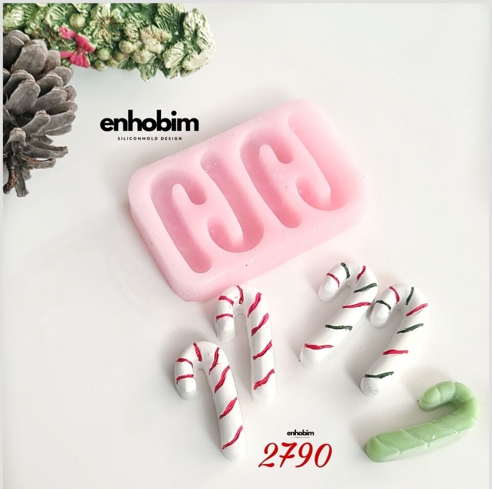 Mini Baston Şeker 4lü Set silikon Kalıp