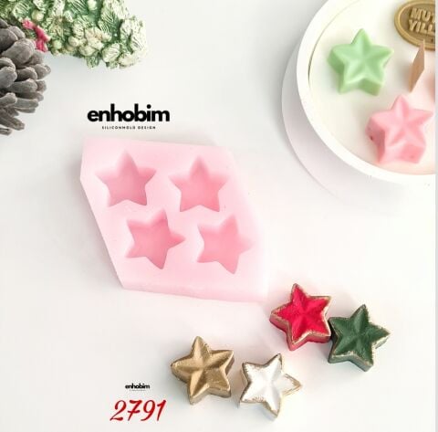 Mini Yıldızlar 4lü Set Silikon Kalıp